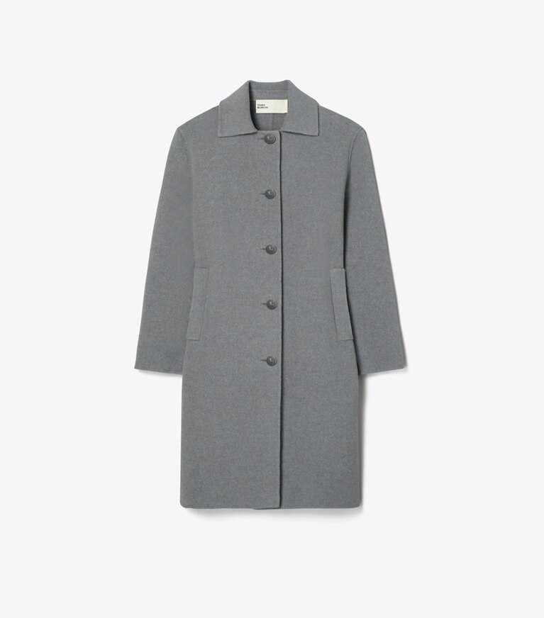 Tory Burch designer mäntel Wollmantel in Flecked Gray front