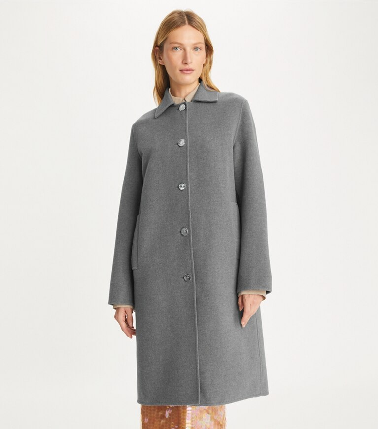 Tory Burch designer mäntel Wollmantel in Flecked Gray front