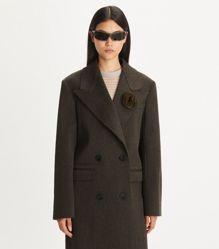 Tory Burch designer mäntel Wollmantel in Gray front