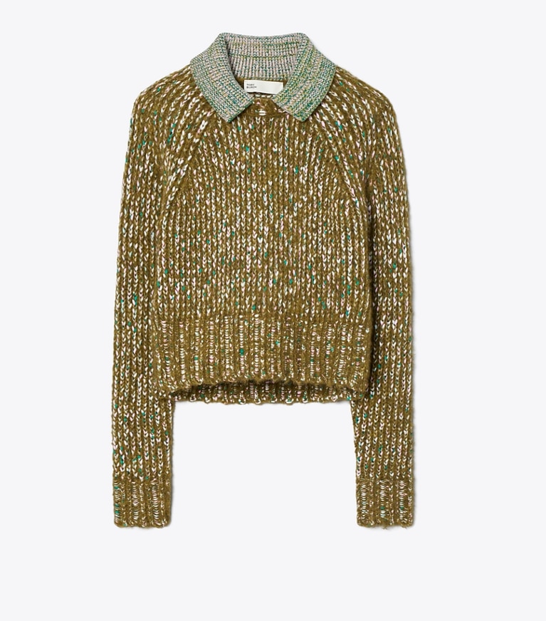 Tory Burch designer strickware Wollpullover in Brown front