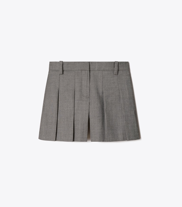 Tory Burch designer unterteile Wollshorts in Black / Gray front