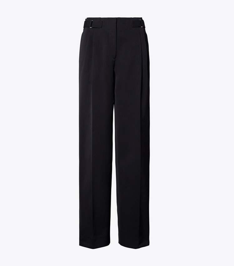 Tory Burch designer ボトムス ウール＆コットン パンツ in Night Shadow front