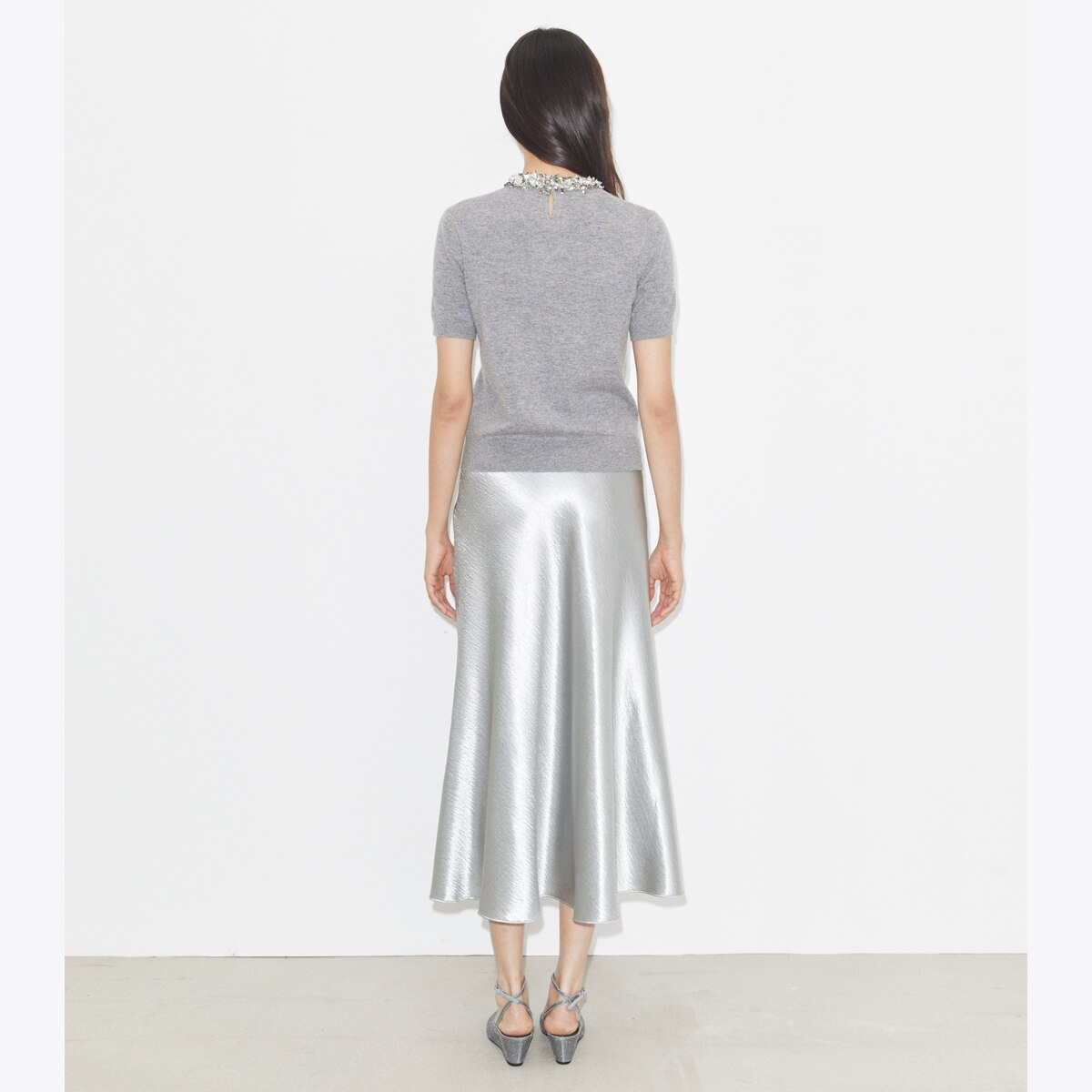 WOOL AND SEQUIN SHORT-SLEEVED SWEATER - thumbnail 5