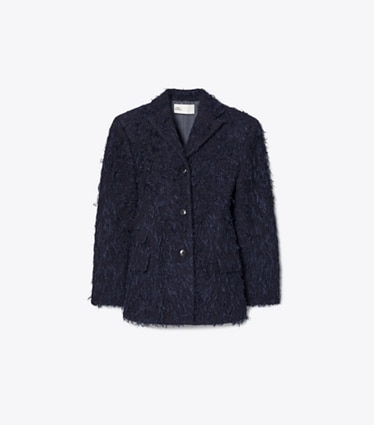 Tory Burch designer jackets Wool Blazer in Ink front