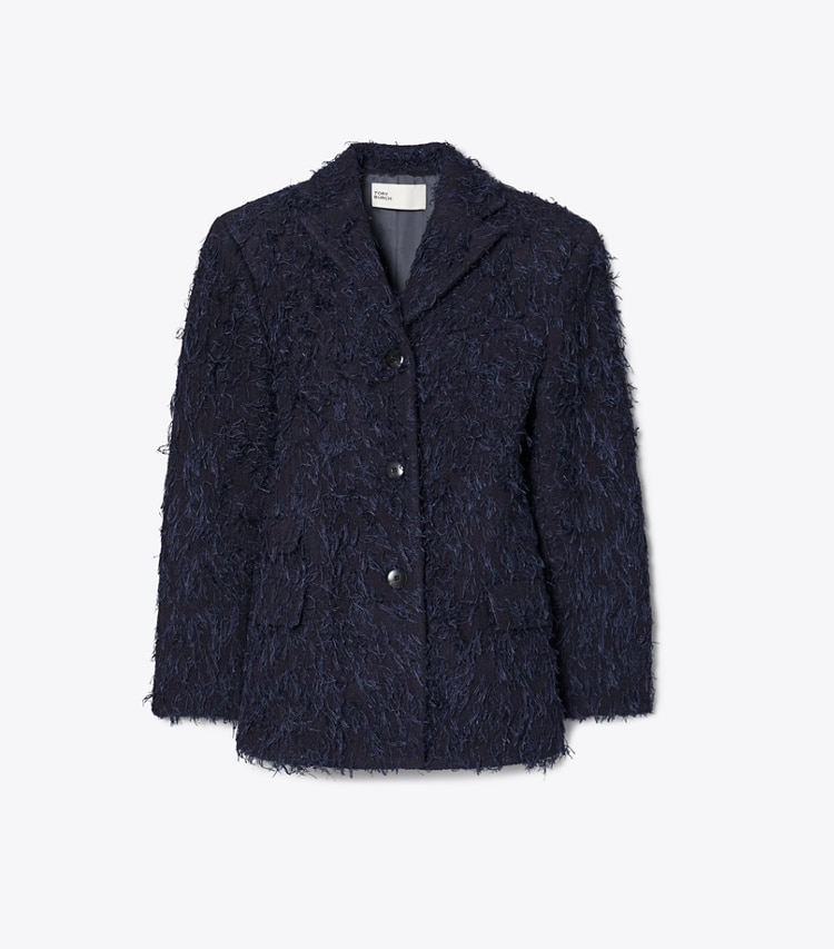 Tory Burch designer jackets Wool Blazer in Ink front