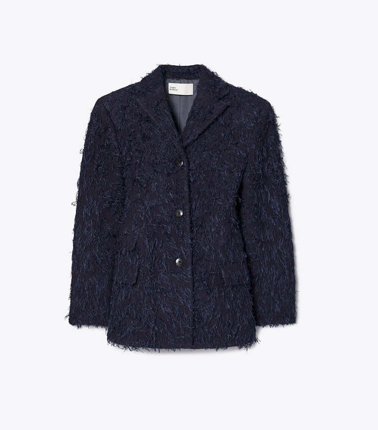 Tory Burch designer jackets Wool Blazer in Ink front