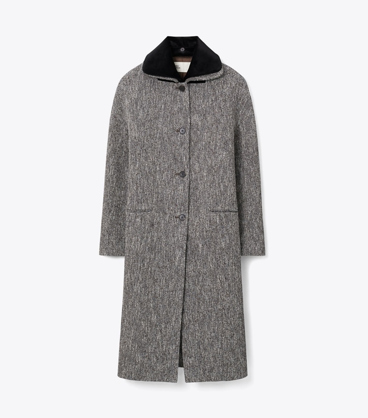 Wool Bouclé Coat by Tory Burch