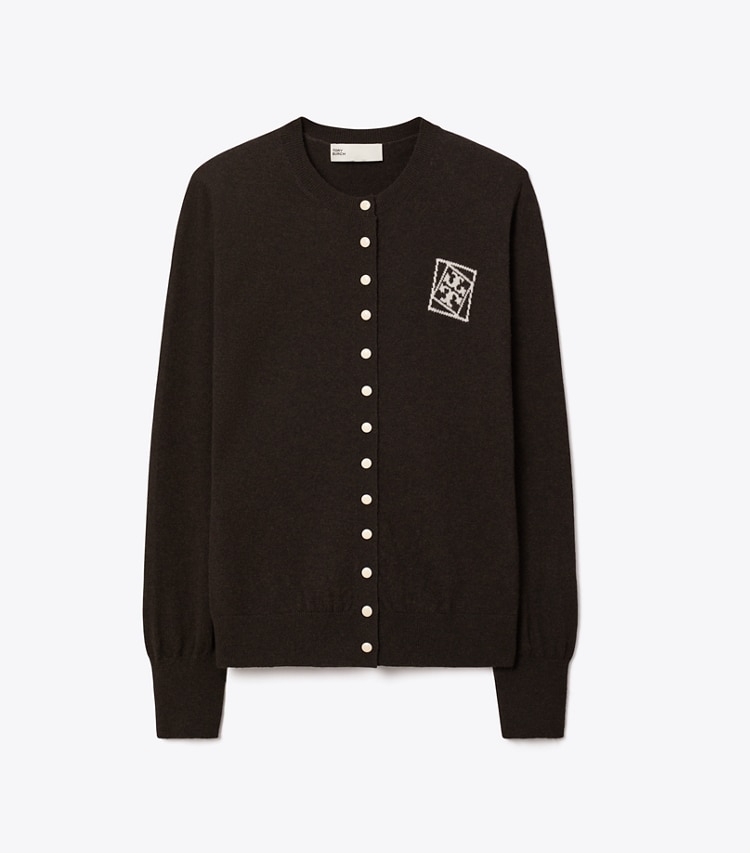 Tory Burch designer sweaters Wool Cardigan in Brown front