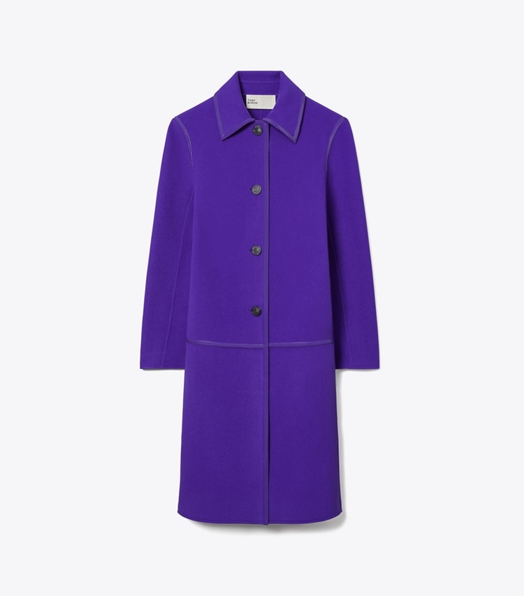 Tory Burch designer coats Wool Coat in Purple Aster front