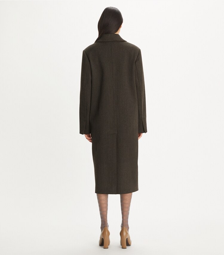 Tory Burch designer coats Wool Coat in Gray on model back