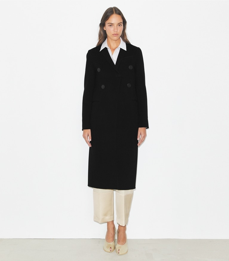 Tory Burch designer coats Wool Coat in Black front