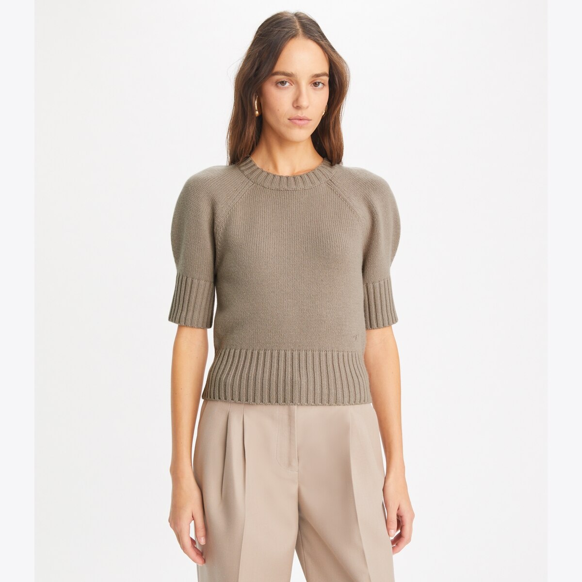 Wool Crewneck: Women's Clothing | Sweaters | Tory Burch EU