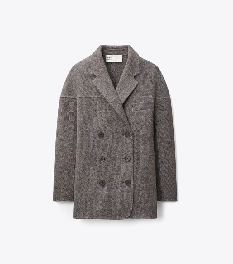 Wool Herringbone Jacket by Tory Burch