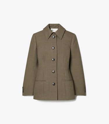 Tory Burch designer jackets Wool Jacket in Brown front
