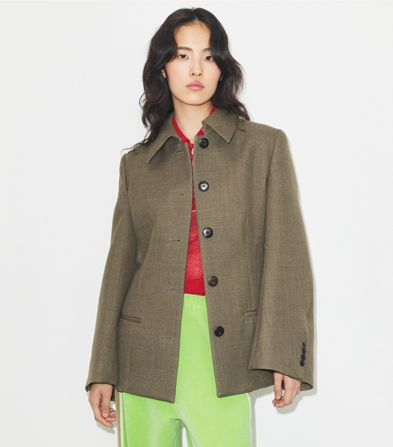 Tory Burch designer jackets Wool Jacket in Brown front