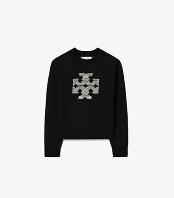 Crystal Logo Sweatshirt: Women's Designer Sweaters | Tory Burch