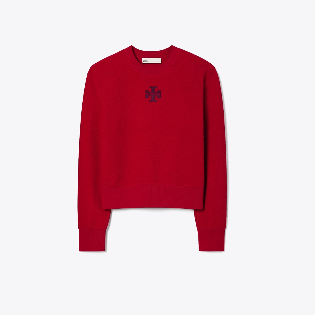 Tory Burch - TORY BURCH(トリーバーチ) 長袖セーター サイズXS レディース - パープル カシミヤ/クルーネック/長袖/リブ ウール ロゴセーター: レディース セーター | Tory Burch JP