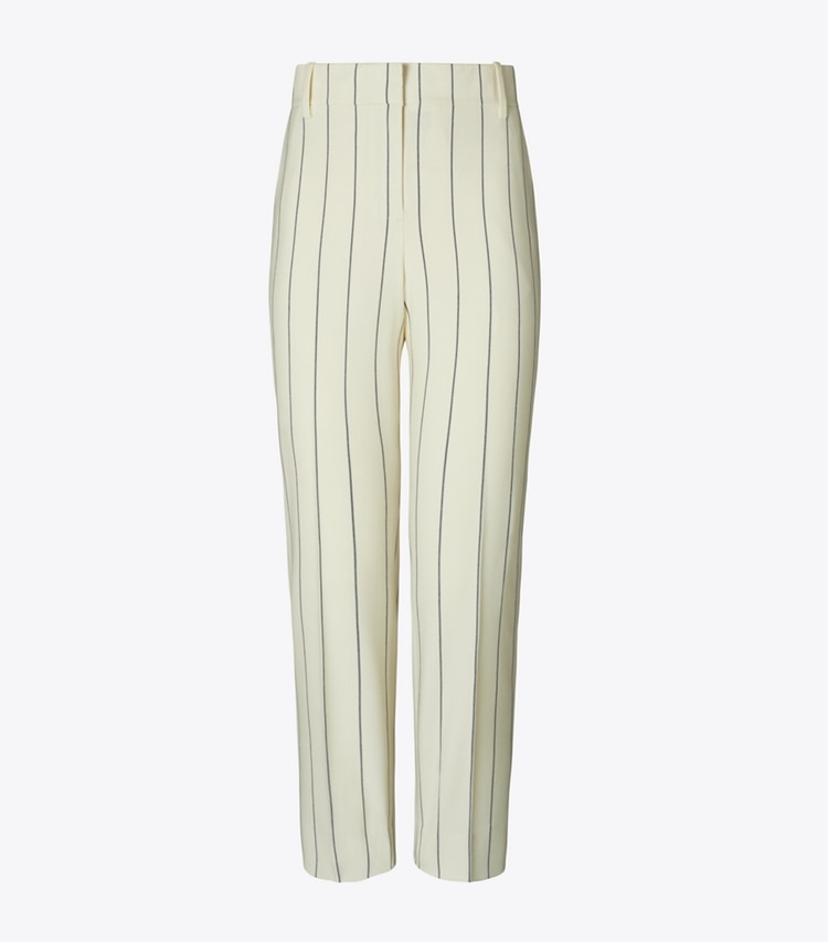 Tory Sport designer bottoms Wool Performance Golf Pant in New Ivory Light Stripe front