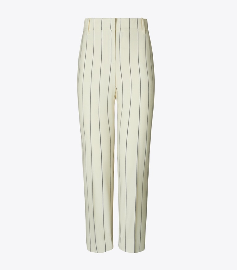 Tory Sport designer bottoms Wool Performance Golf Pant in New Ivory Light Stripe front