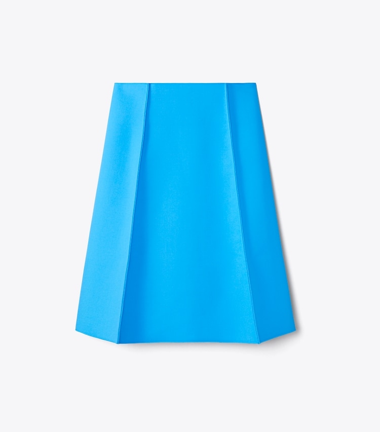 Tory Burch designer bottoms Wool Skirt in Cave Blue front