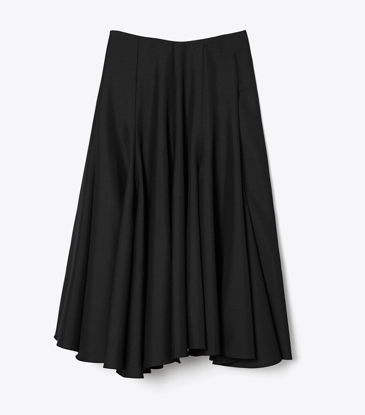 Tory Burch designer bottoms Wool Skirt in Black front