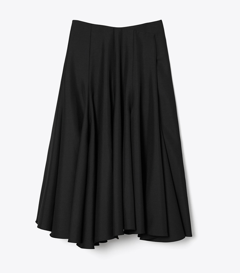 Tory Burch designer bottoms Wool Skirt in Black front