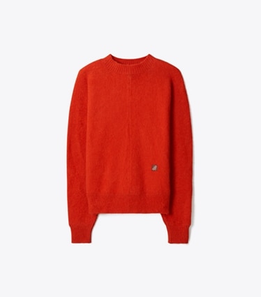 Tory Burch designer sweaters Wool Sweater in Flame Red front