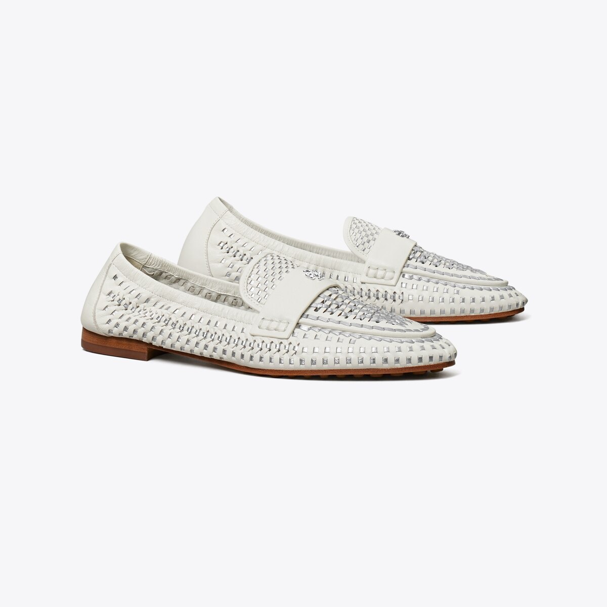 White woven hot sale loafers