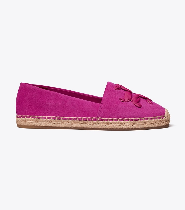 Tory Burch designer espadrilles Woven Double T Aline Espadrille in FUCHSIA side