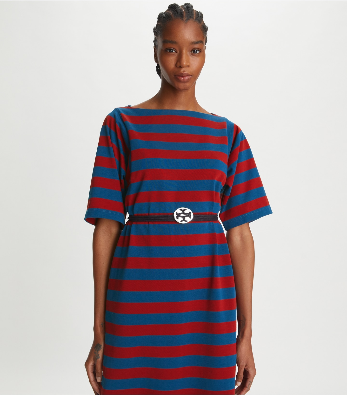 Woven Double T T-Shirt Dress