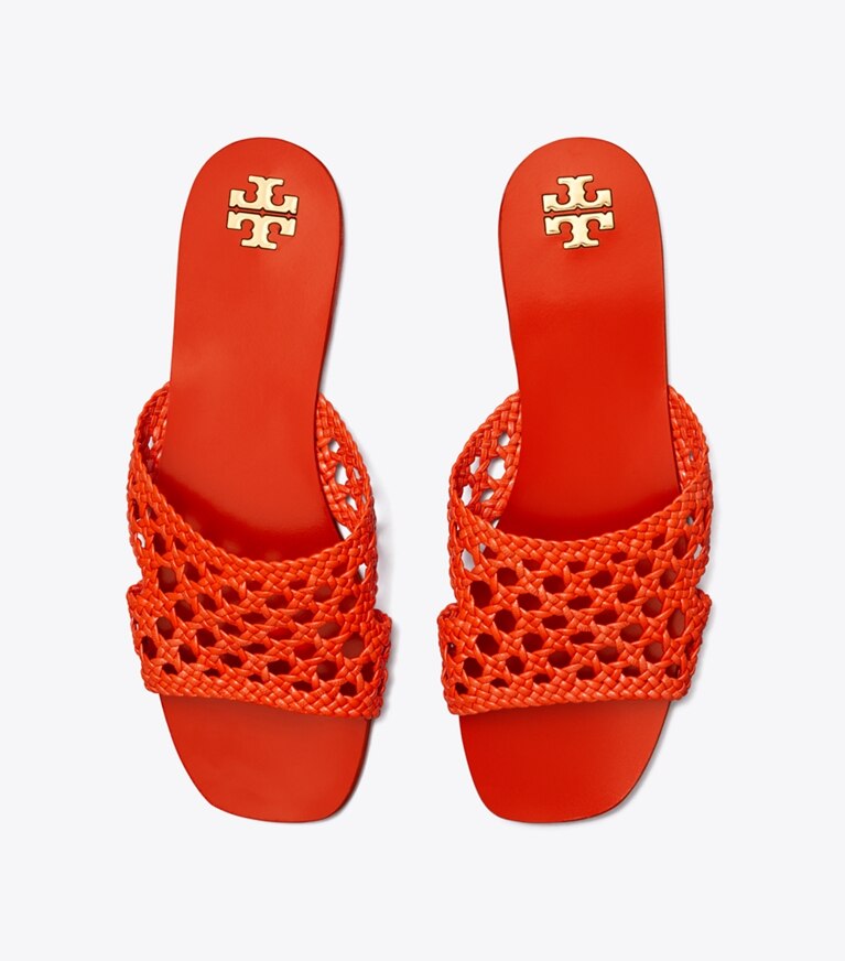 Tory Burch Eleanor Woven Espadrille Sandals selling in Tory Red