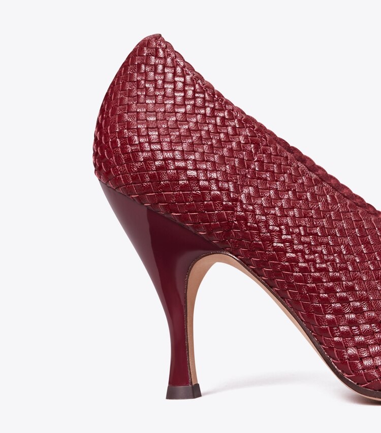 Tory Burch designer ヒール ウーブン パンプス in RUBINO ディテール