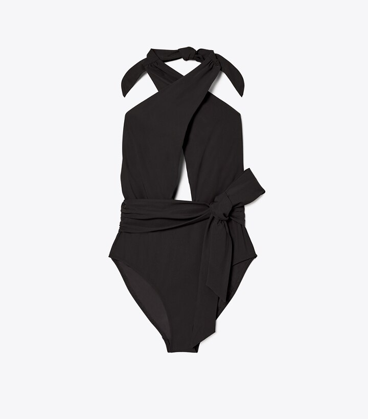 Wrap One-Piece Swimsuit : Women's Designer One Pieces | Tory Burch