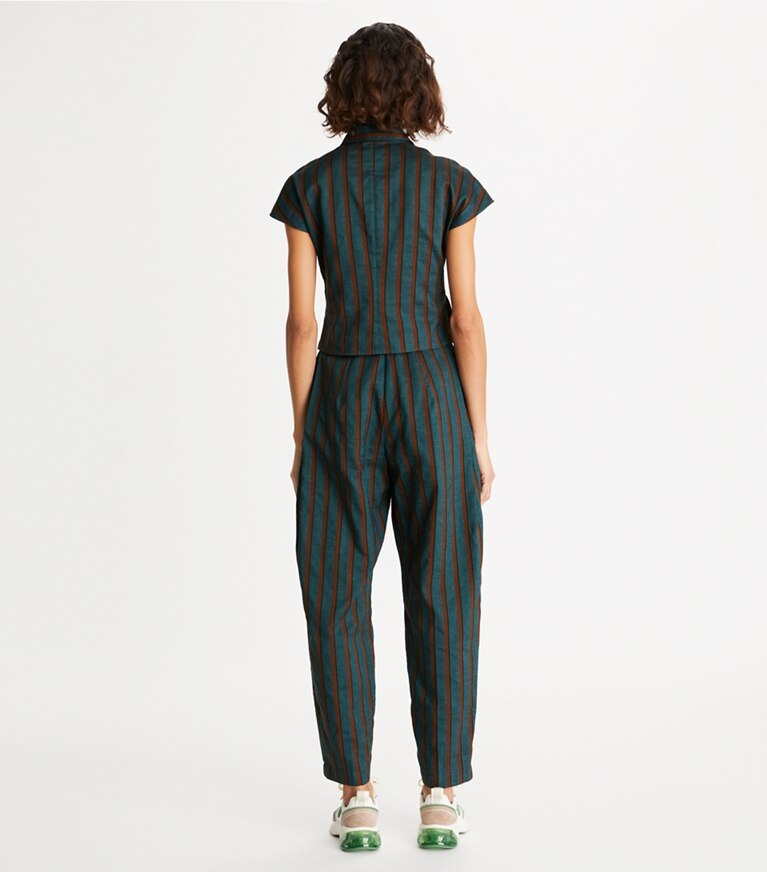 Tory Burch designer tops Wrap Top in Teal/Rust front