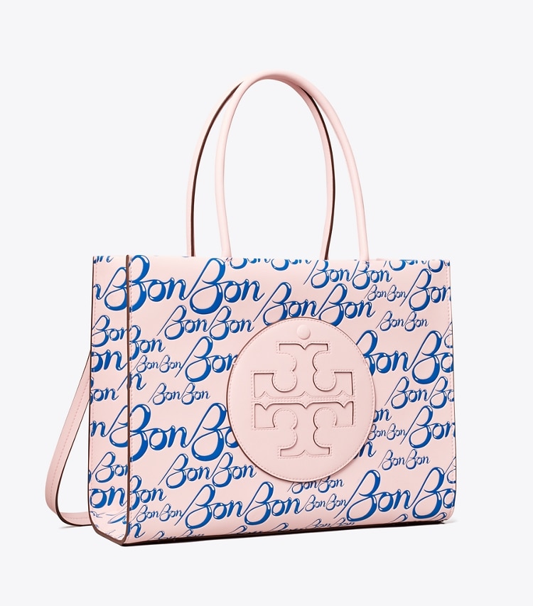 Tory Burch designer tote bags x BonBon Kleine Ella Bio Tote Bag in BonBon Pink angle