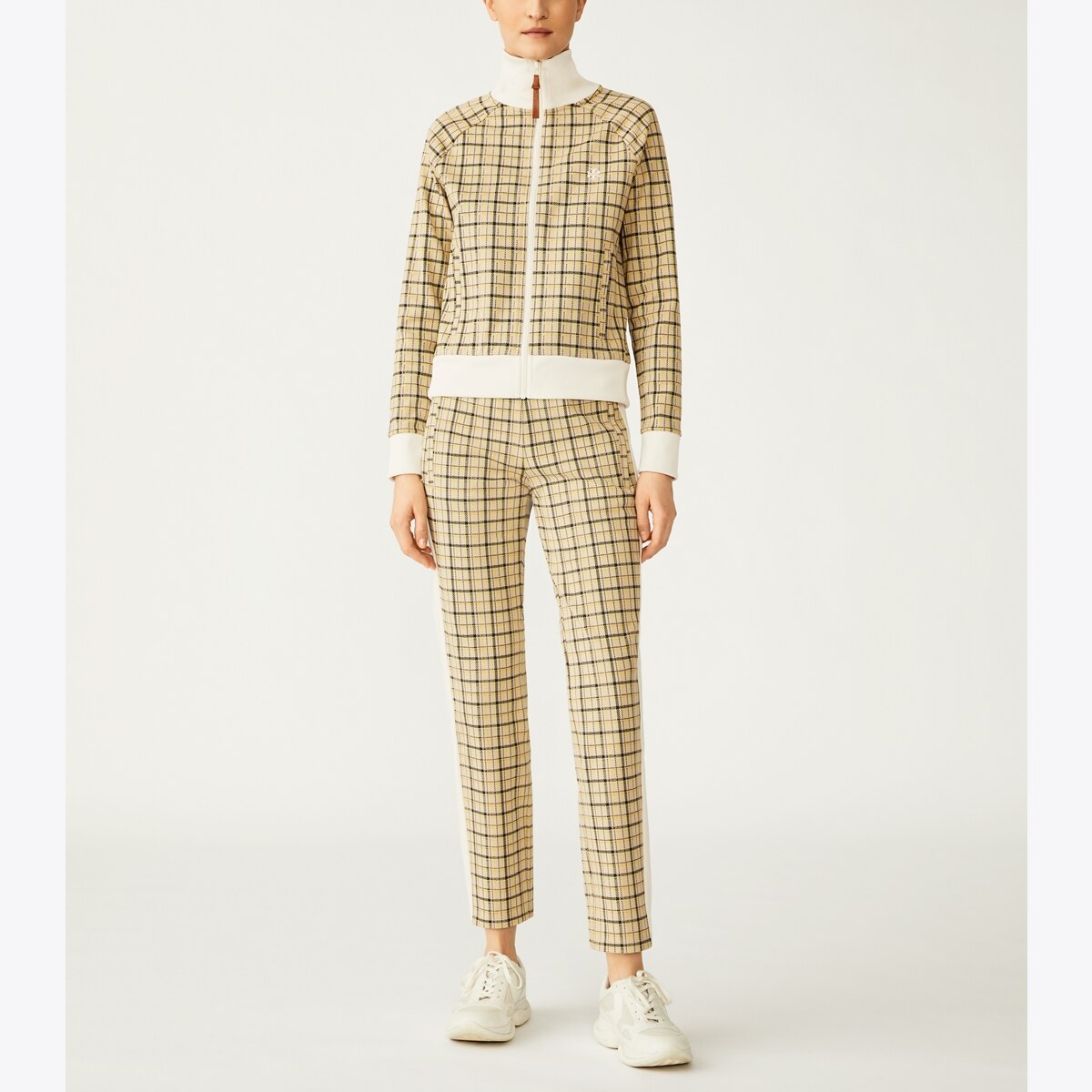 Yarn-Dyed Double Knit Track Pants: Women's Designer Bottoms