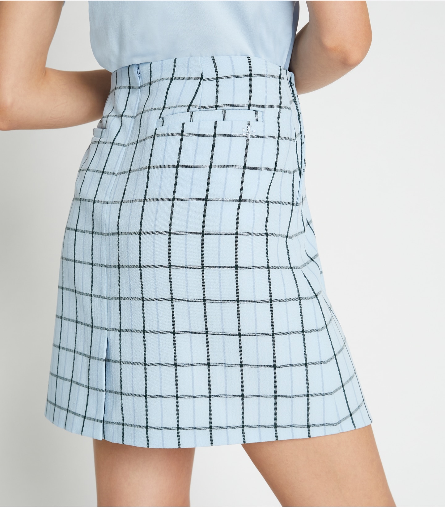 Yarn-Dyed Twill Pleated Golf Skort