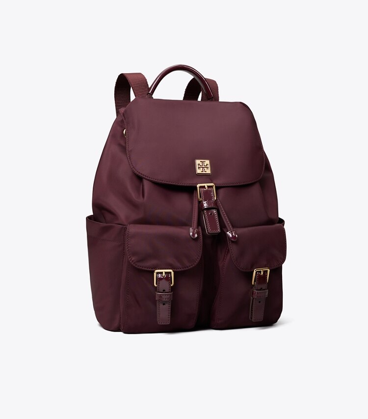 Tory Burch designer zaino Zaino Virginia in Dark Carmine angle