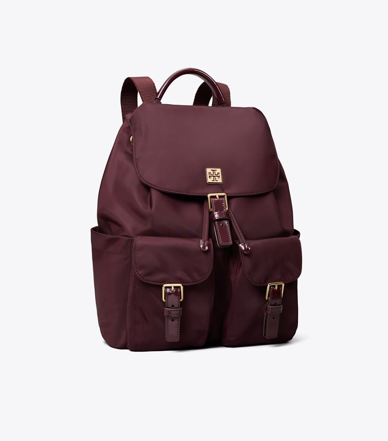 Tory Burch designer zaino Zaino Virginia in Dark Carmine angle