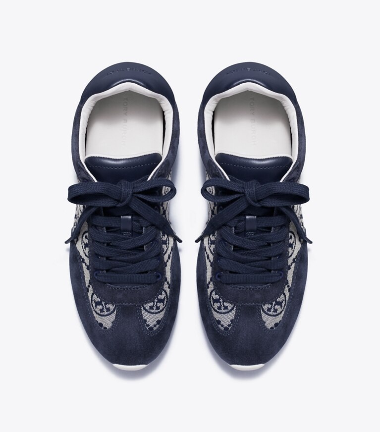 Tory Burch diseñador zapatillas Zapatilla con monograma T Field en NAVY T MONOGRAM / NEW NAVY / NEW NAVY adicional