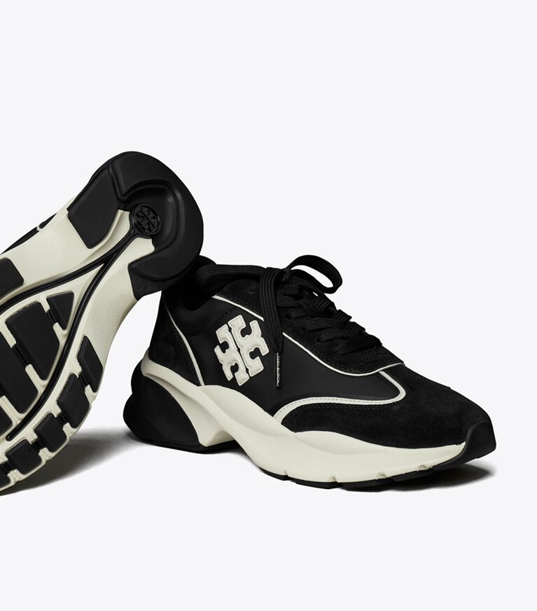 Tory Burch diseñador zapatillas Zapatilla deportiva Good Luck en PERFECT BLACK / NEW IVORY adicional