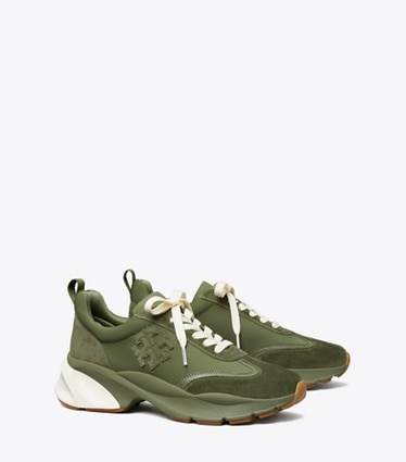 Tory Burch diseñador zapatillas Zapatilla deportiva Good Luck en Palm Leaf ángulo