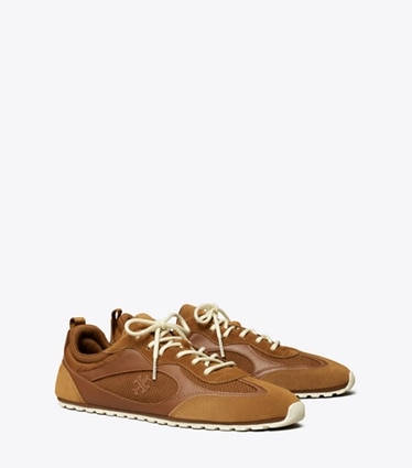Tory Burch diseñador zapatillas Zapatilla Field en CARAMEL ángulo