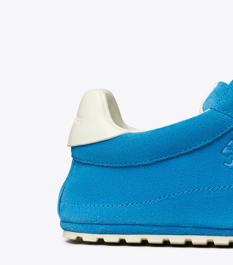 Tory Burch diseñador zapatillas Zapatilla Field en CAVE BLUE / BLANC detalle