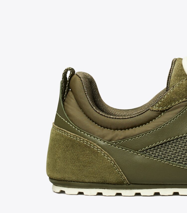 Tory Burch diseñador zapatillas Zapatilla Field en DARK OLIVE detalle