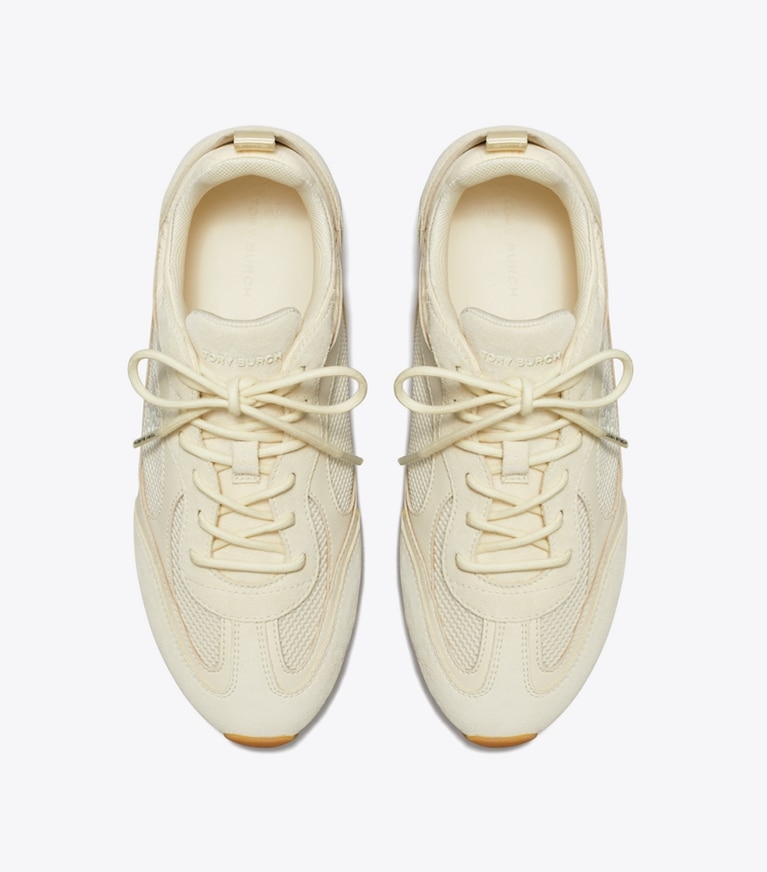 Tory Burch diseñador zapatillas Zapatilla Field en LIGHT CREAM desde arriba