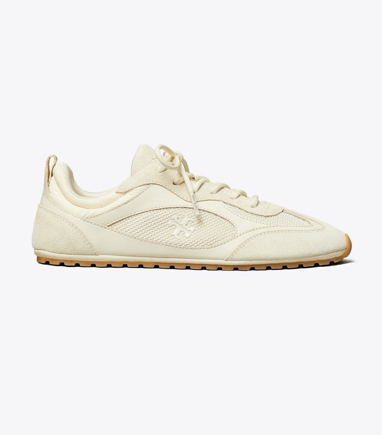 Tory Burch diseñador zapatillas Zapatilla Field en LIGHT CREAM lateral
