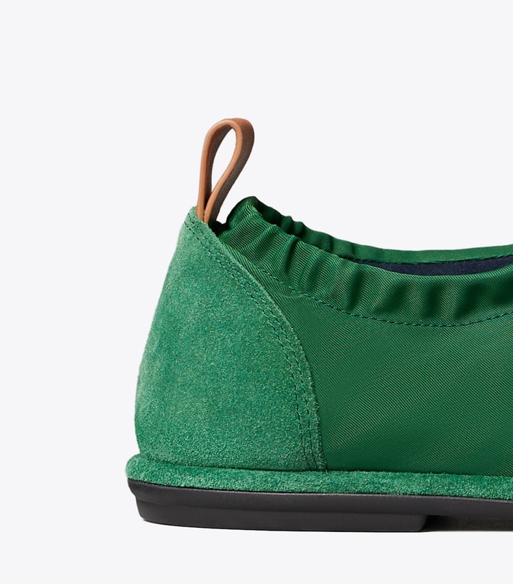 Tory Burch diseñador zapatillas Zapatillas de balet en SWEET BASIL / SWEET BASIL detalle