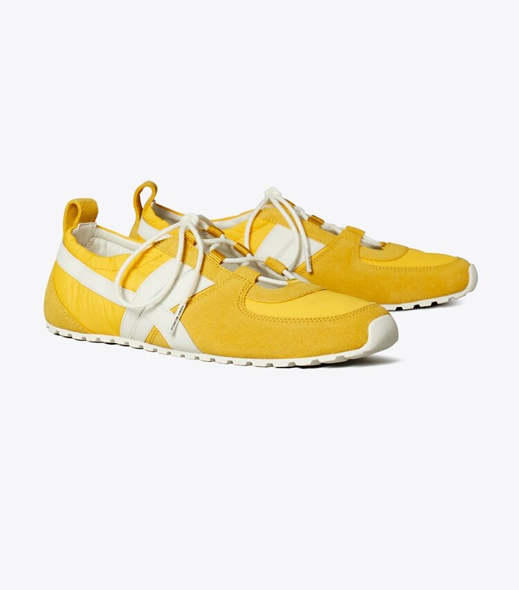 Tory Burch diseñador zapatillas Zapatillas de balet Hank en YELLOW / CREAM / YELLOW ángulo