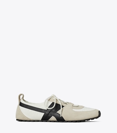 Tory Burch diseñador zapatillas Zapatillas de balet Hank en CREAM / PERFECT BLACK / CREAM lateral